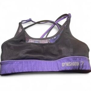 Gymshark Purple Sports Bra Moisture-Wicking Racerback
